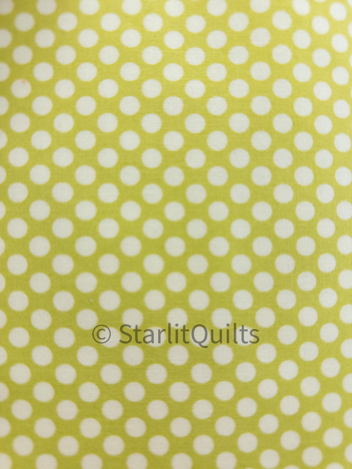RARE - Social Club by The Comstocks for Moda #37097-11 Dot in cream 1/4” Polka Dots on green Sold in 1/2 yard increments cut continuously