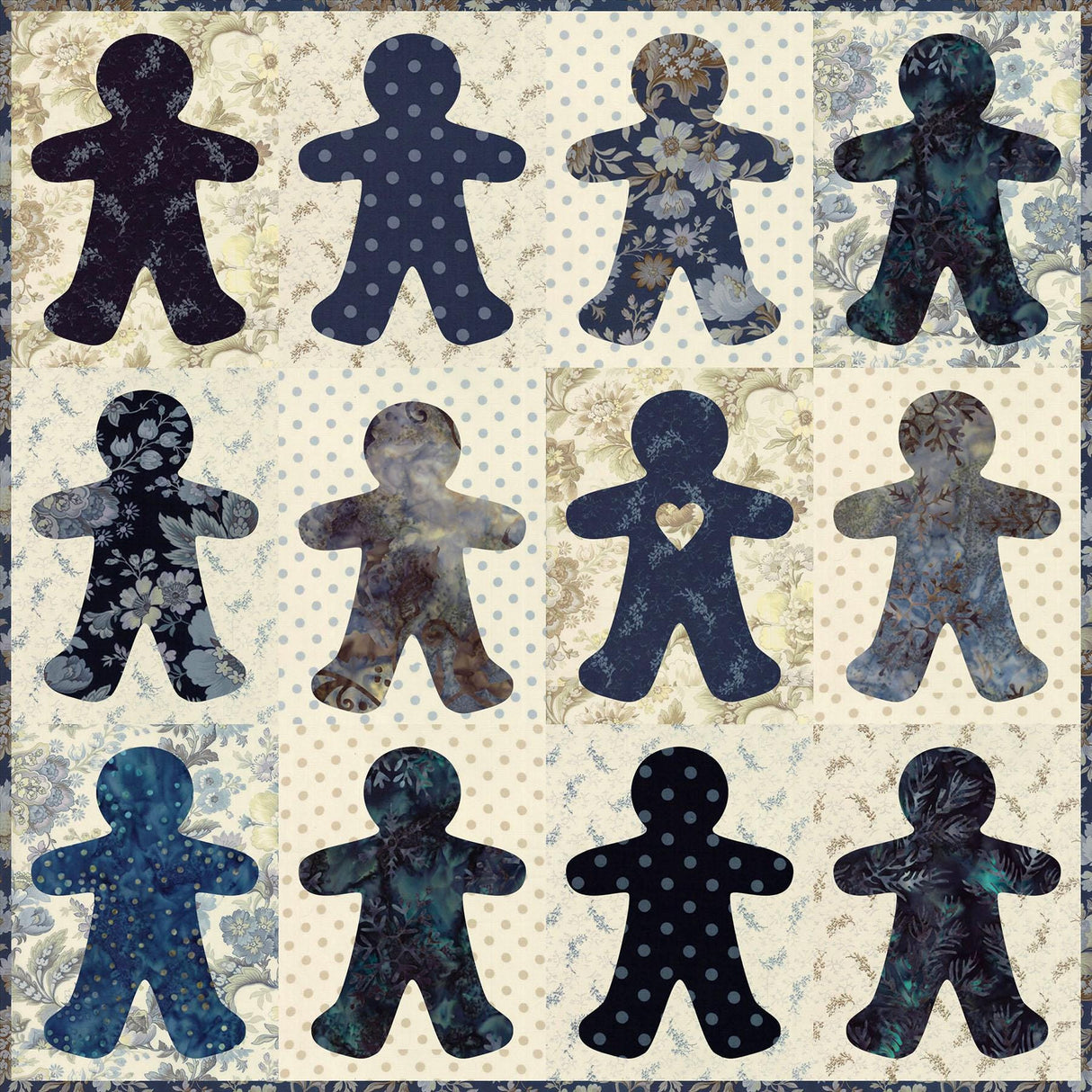 Gingerbread Man Stencil by Laundry Basket Quilts Made in USA LBQ-0443-T