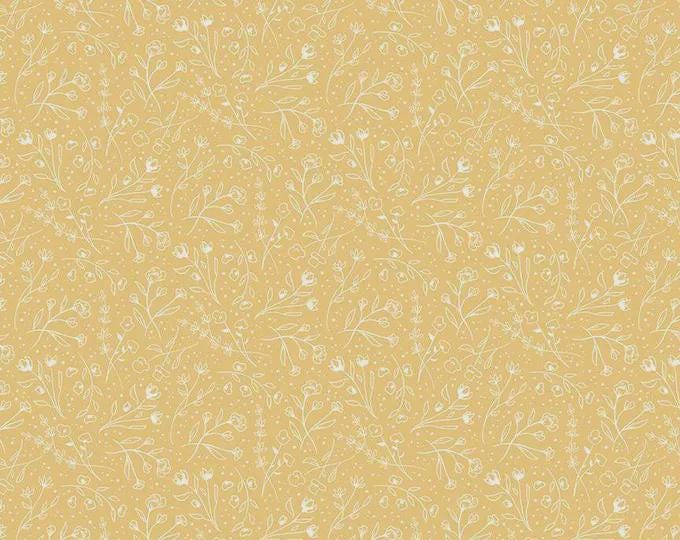 Albion Floral Yellow Yardage C14594-Yellow by Amy Smart Sold in 1/2 Yard increments