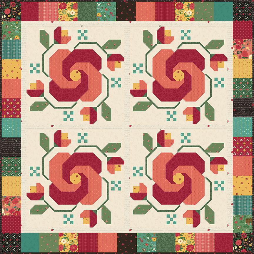 Heather Peterson Rose in Bloom Quilt Pattern