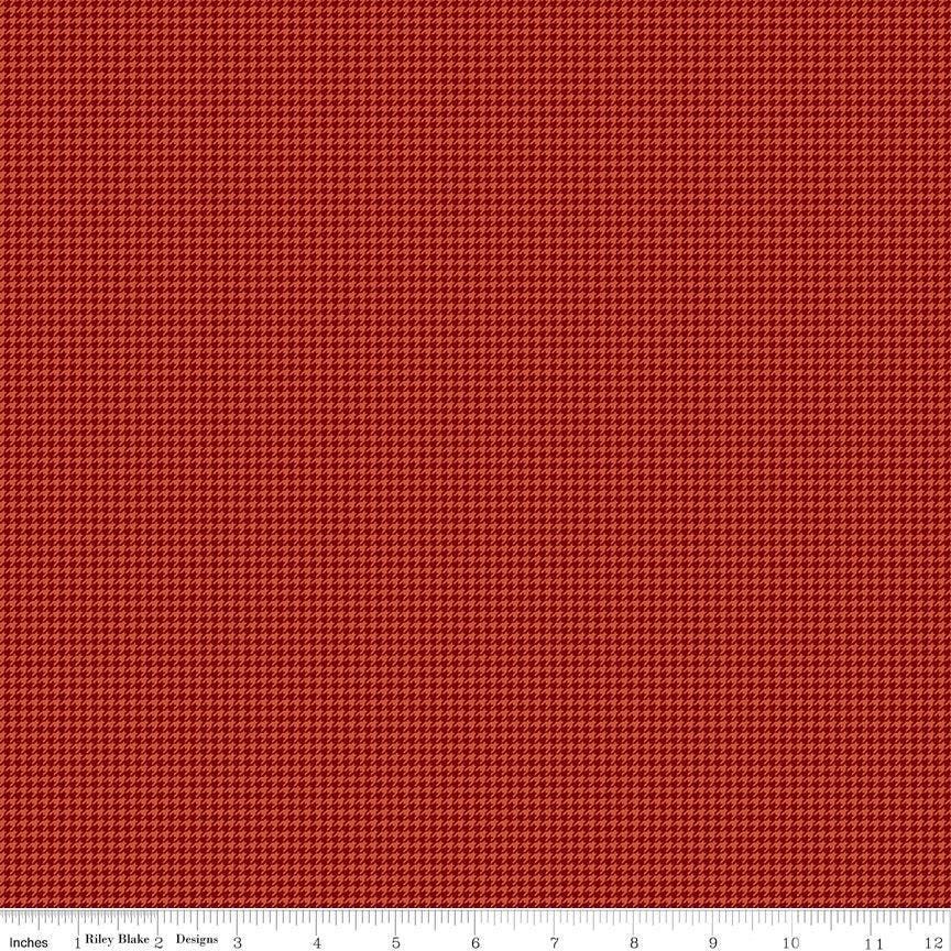 Cozy Autumn Houndstooth Rusty