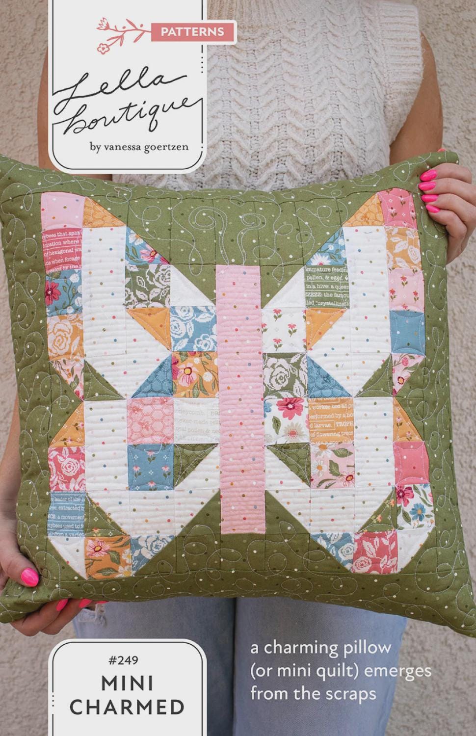 Wild Honey Mini Charmed Pillow Kit by Lella Boutique Blue Background
