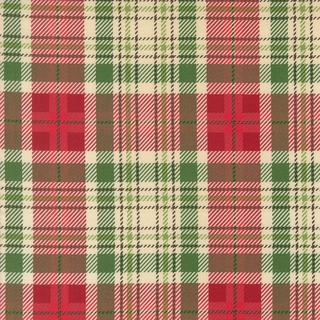 a repeating pattern of red and green plaid squares, creating a visually appealing and textured design.