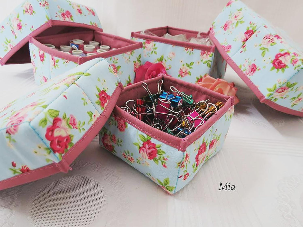Cozy Nesting Boxes Printed Pattern Only CND126 From Cozy Nest Design By Sarah Gido, Multi size box pattern