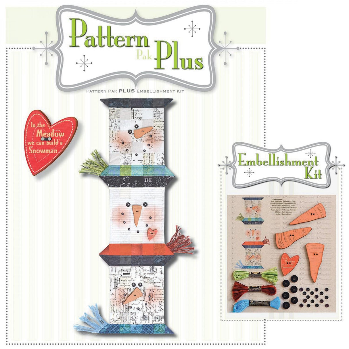 Spool Snowmen Runner Pattern HHD822 by Happy Hollow Designs Printed Pattern Only