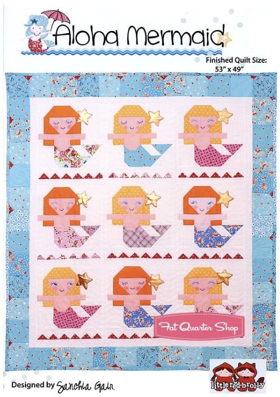 Aloha Mermaid Quilt Pattern by Sanchia Gain from Little Red Brolly Printed Pattern Only