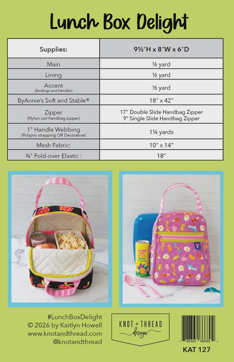 Lunch Box Delight by Knot and Thread Design KAT127