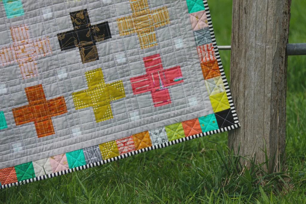 Little Crosses Quilt Pattern EJ003 by Emma Jean Jansen - Advanced Beginner - Makes 3 sizes perfect for using your scraps