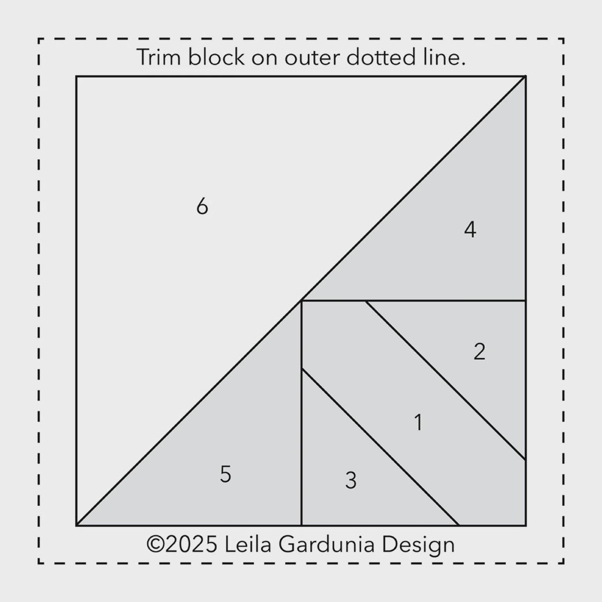 3in Scrappy Triangle Foundation Pad LGD-111 by Leila Gardunia Design