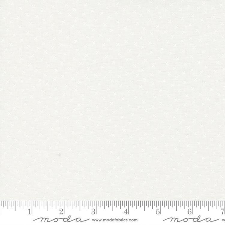 Coriander Seeds X Print Dots White 29146-11 by Corey Yoder for Moda Fabrics