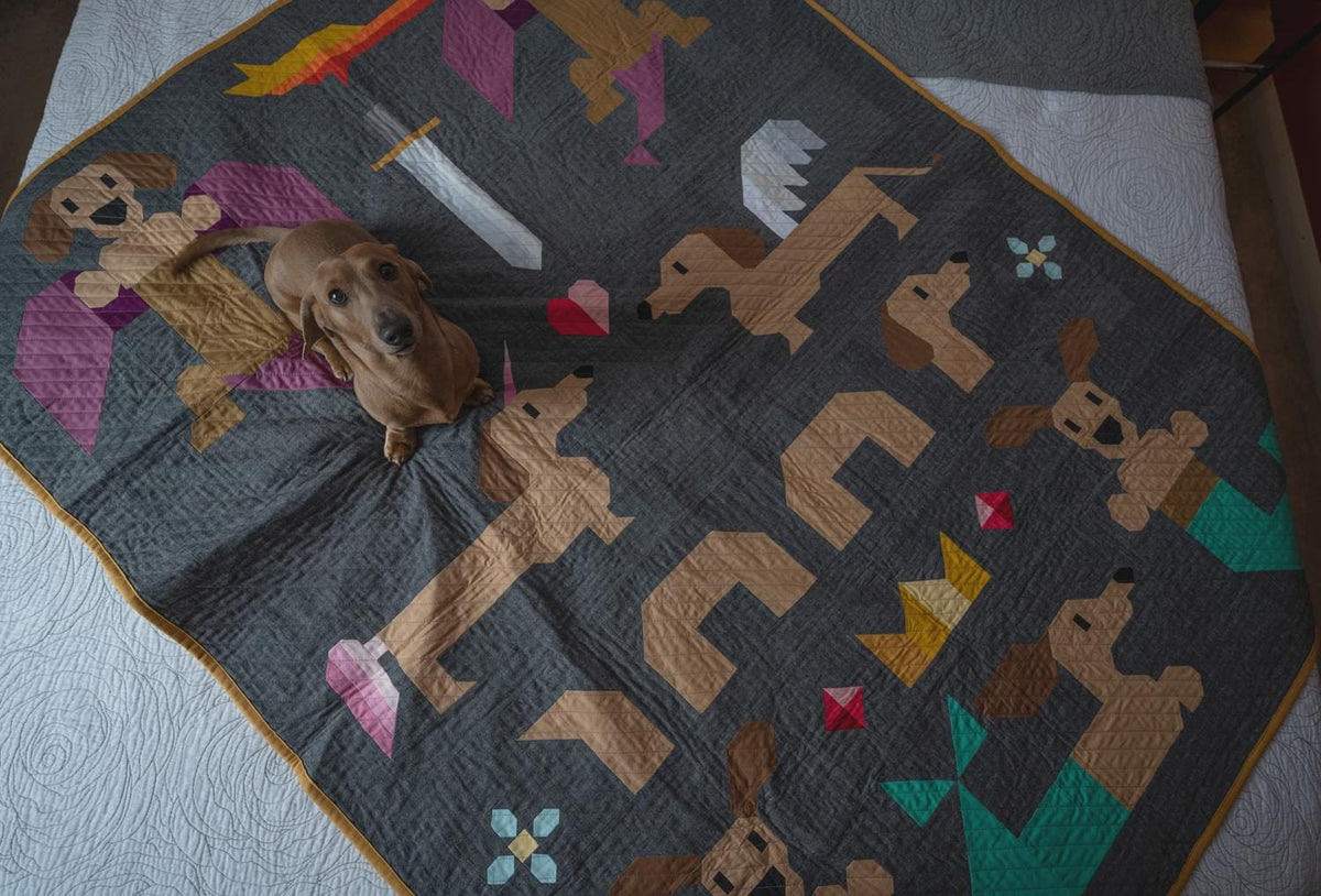 Mythical Wieners Quilt Pattern- AEMW0525-by Art East Quilting CO Printed Pattern Only