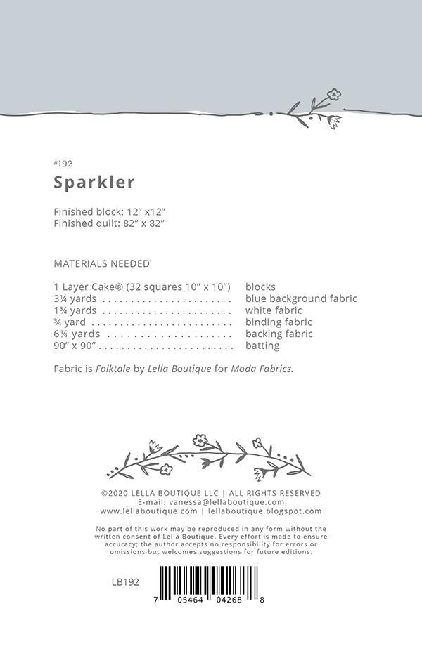 Sparkler Quilt Pattern by Vanessa Goertzen for Lella Boutique LB192 Finished Size 82" x 82"
