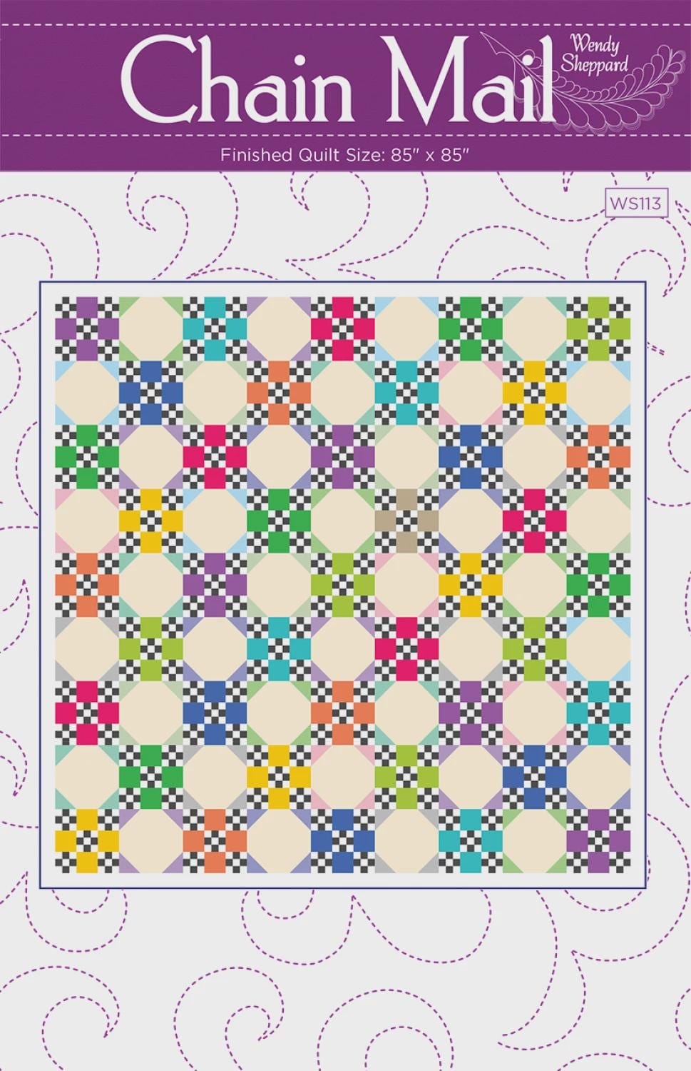 Chain Mail Quilt Pattern WS113 By Wendy Sheppard Printed Pattern Only