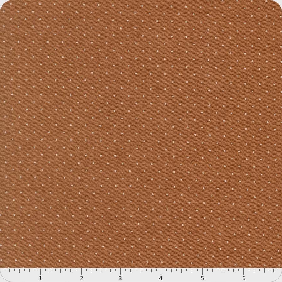 Butternut And Sage Pindot Cinammon Yardage 35446-18 By Fig Tree & Co Sold In 1/2 Yard Increments Cut Continuously
