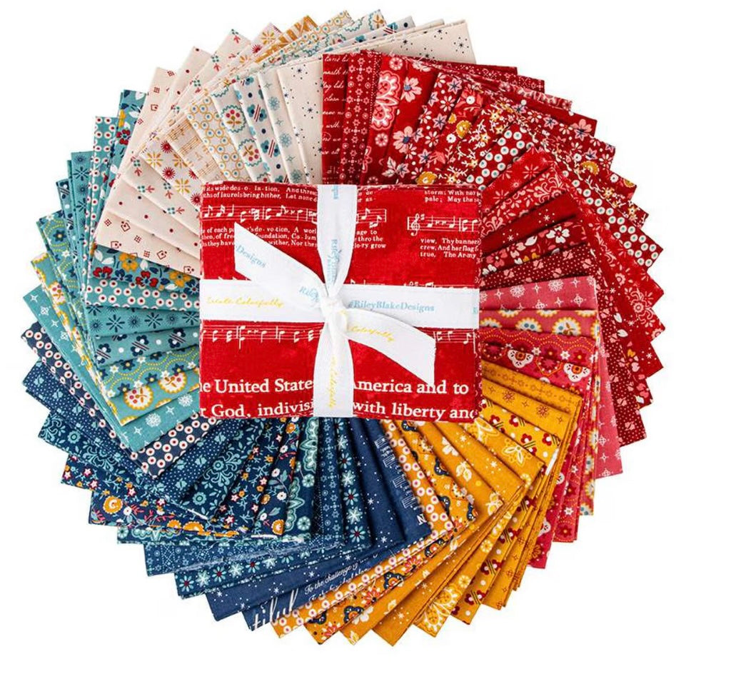 Americana Fat Eighth Bundle by Lori Holt for Riley Blake designs contains all 52 prints