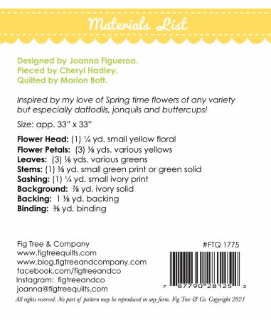 Mini Buttercups Pattern by Fig Tree & Co