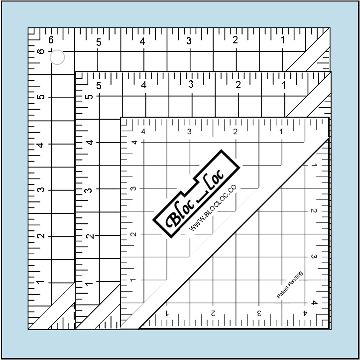 Half-Square Triangle Ruler Set #5 by Bloc_Loc