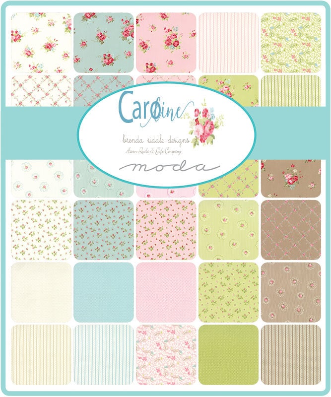 Caroline Oatmeal Floral Lattice Yardage SKU# 18651-16 Caroline by Brenda Riddle Designs for Moda Fabrics