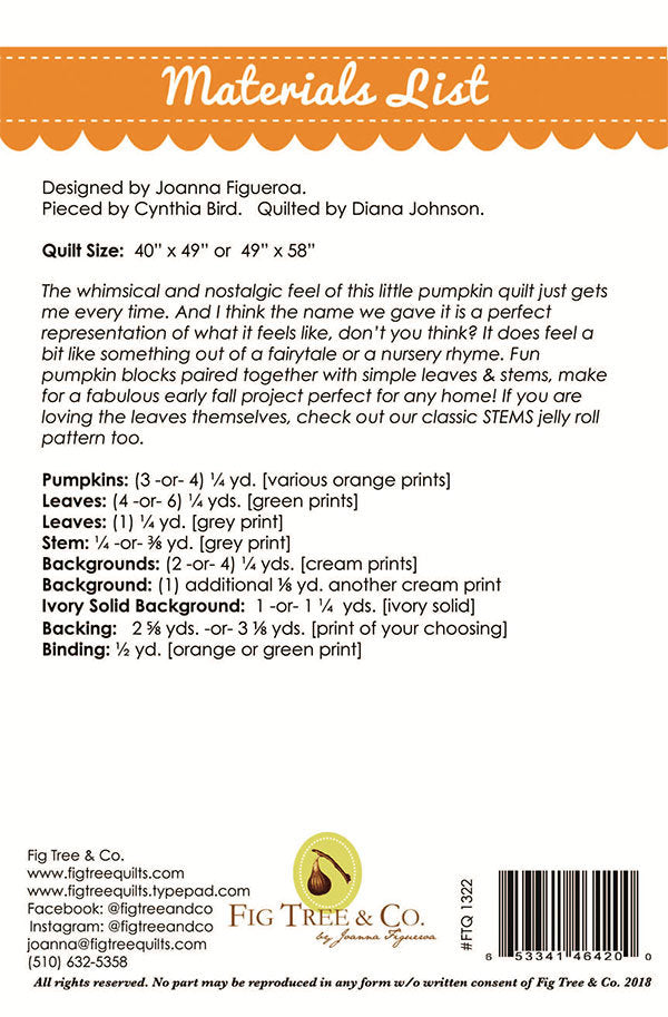 Pumpkins & The Beanstalk by Fig Tree and Co. ftq1322