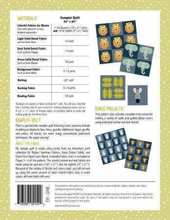 Spectacular Savanna Quilt Pattern by Elizabeth Hartman EH048