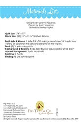 REGATTA - A Pieced Quilt Pattern**Jelly Roll Friendly** By: Joanna Figueroa/Fig Tree and Co. FTQ1551