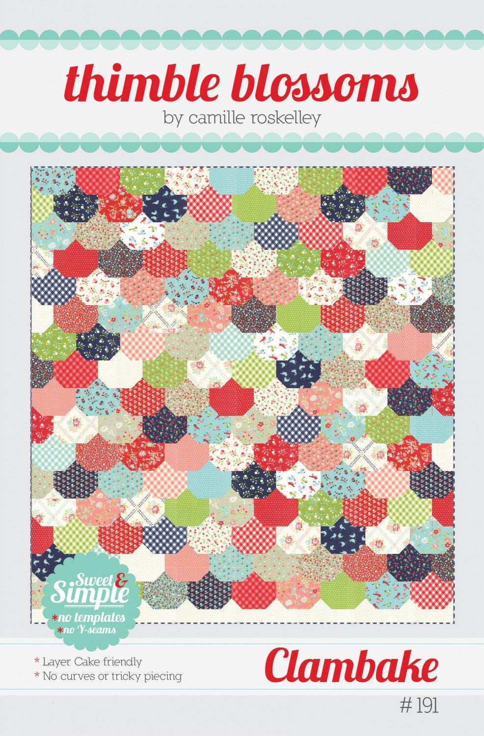 Clambake Pattern by Thimble Blossoms by Camille Roskelley for Moda- TBL191