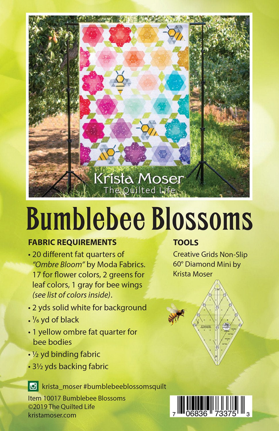Bumblebee Blossoms TQL10017 - PAPER PATTERN-only By Krista Moser