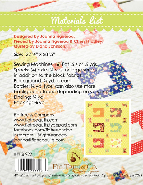 Mini Stitch pattern only FTQ993 by Fig Tree and Co Bin MP