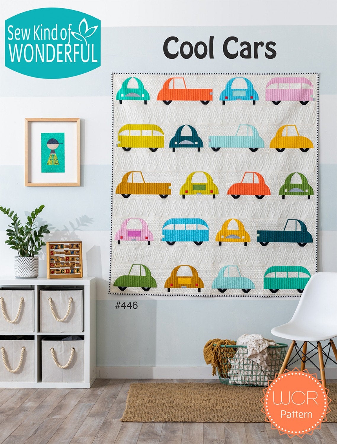 Cool Cars SKW446 Quilt pattern sewing pattern 62x67