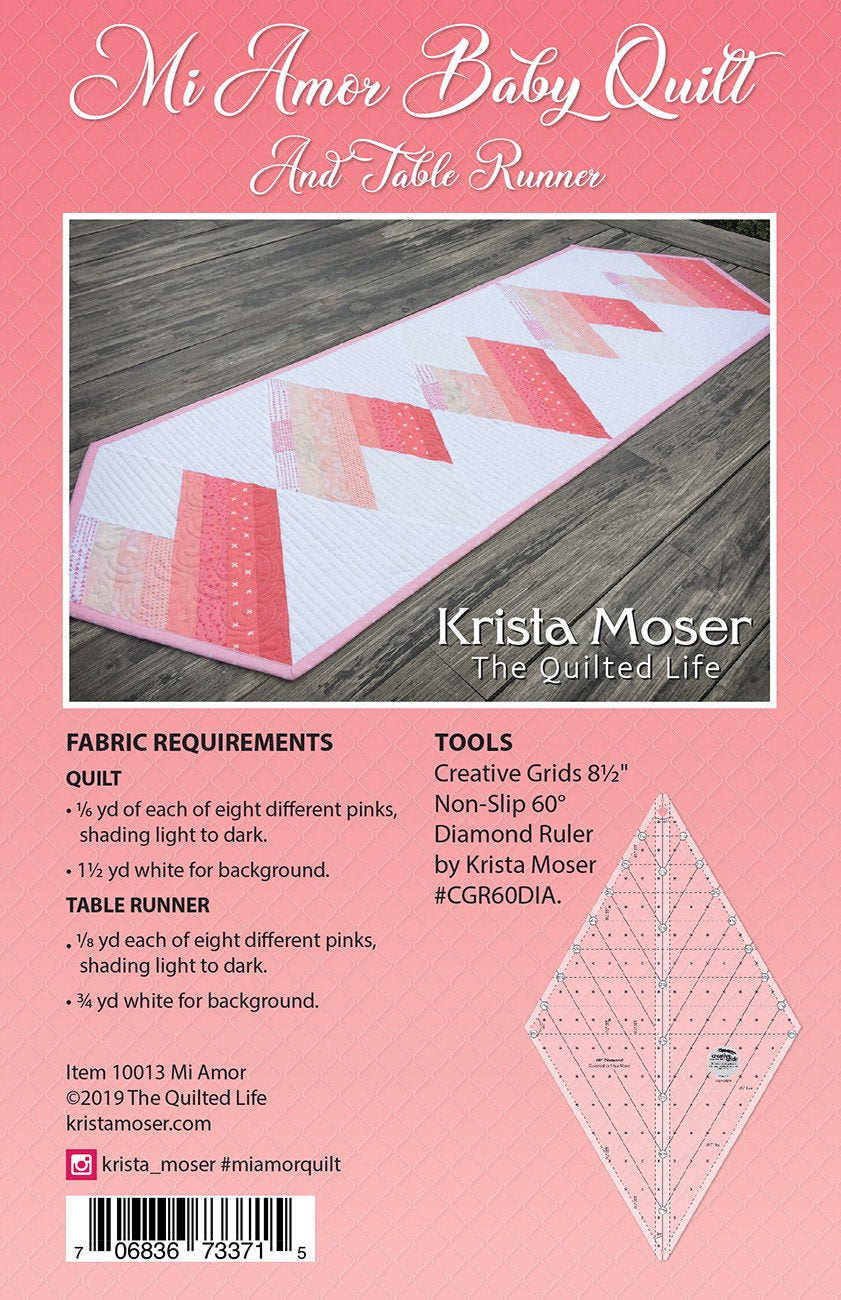 Mi Amor Baby Quilt and Table Runner TQL10013 - PAPER PATTERN-only By Krista Moser