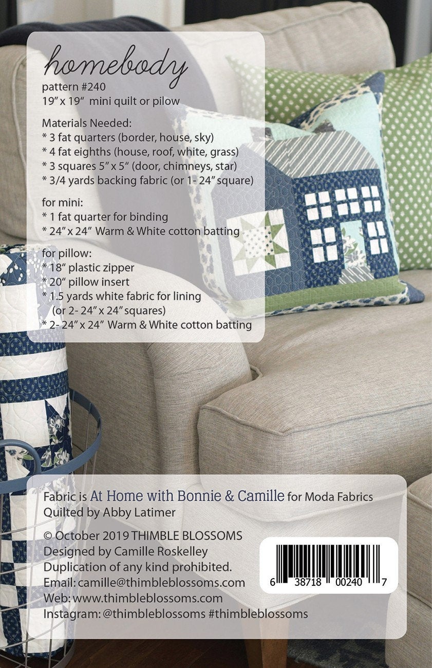 Homebody Thimble Blossoms Quilt Pattern TBL240