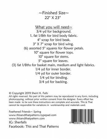 Feathered Friends Spring TAT337 From This and That by Sherri Falls