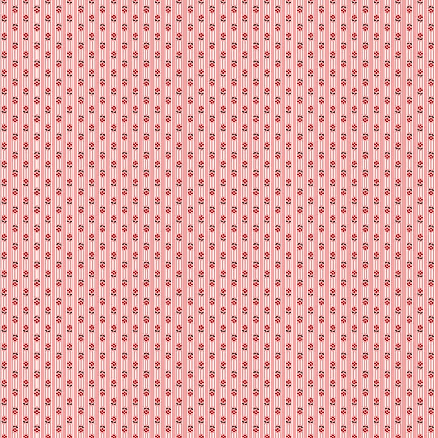 Prim Stripe Coral Yardage C9705-CORAL