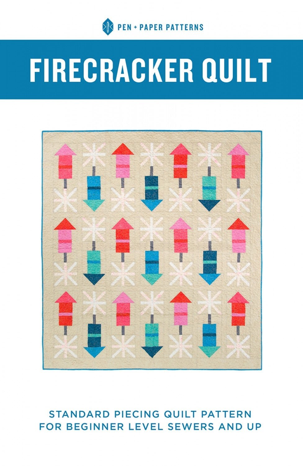 Firecracker Quilt Quilt Pattern PAP22 from Pen & Paper Patterns By Lindsey 57 x 62