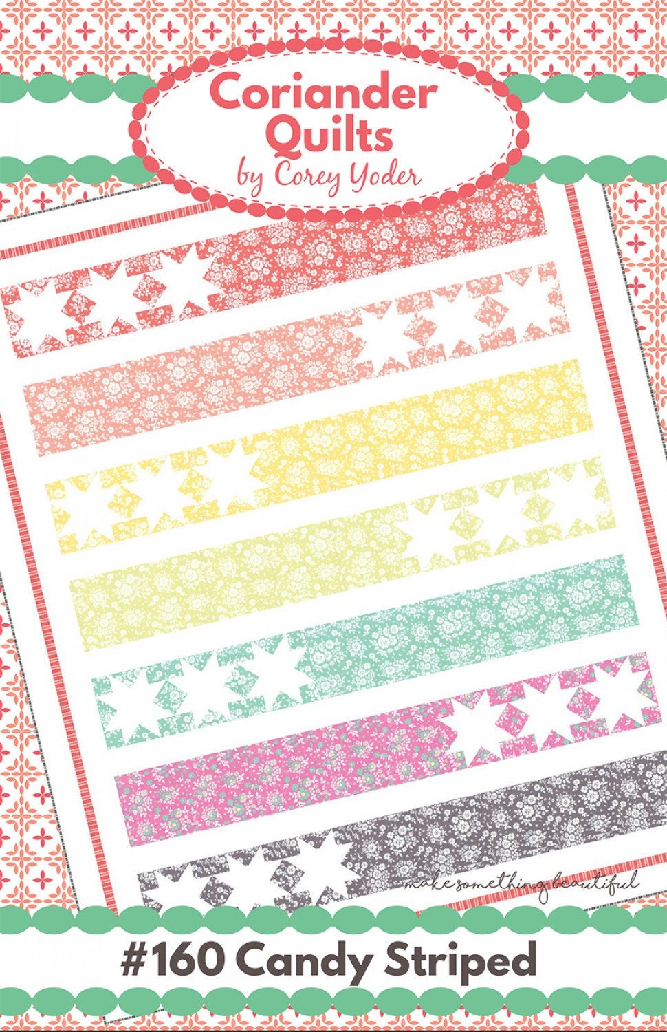 Candy Striped Quilt Pattern by Coriander Quilts CQ160P