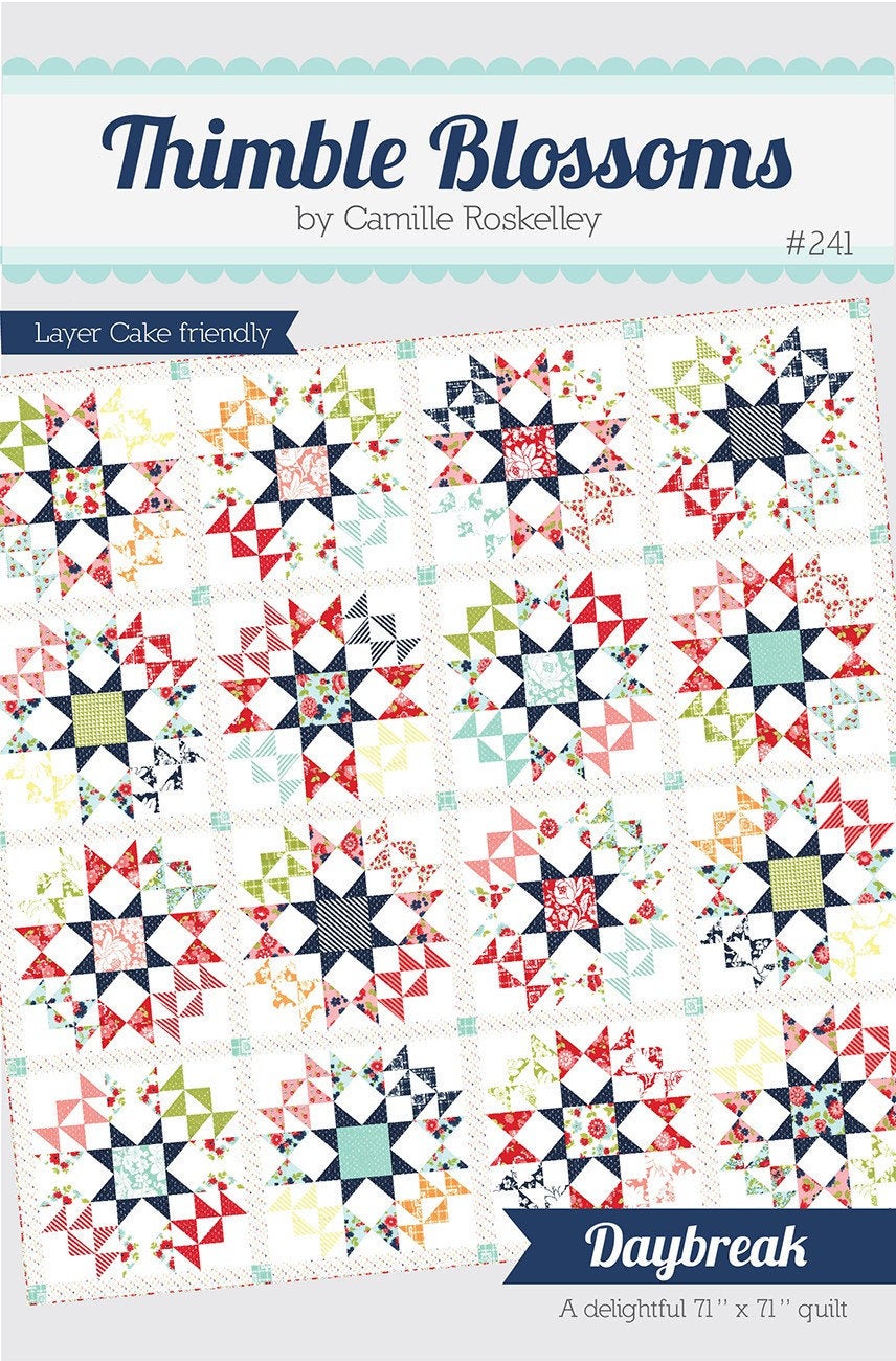Daybreak Pattern TBL241 by Thimble Bloosoms 71" x 71"