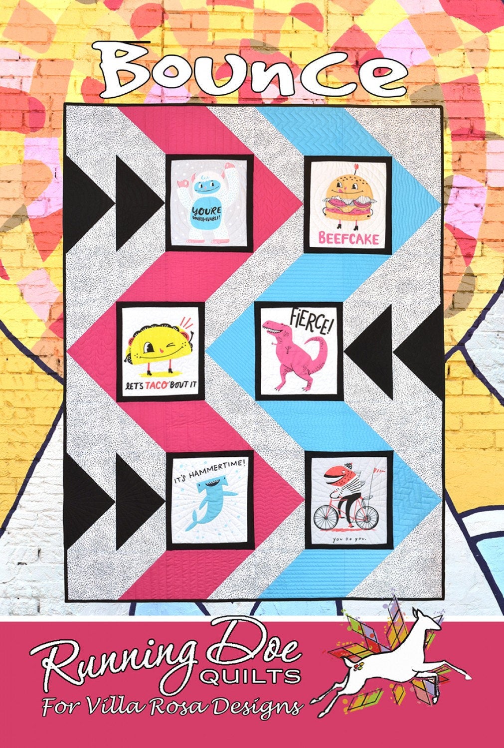 Bounce Quilt Pattern by Running Doe Quilts for Villa Rosa Designs VRDRD041