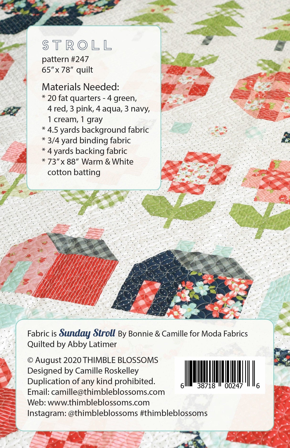 Stroll sewing pattern TBL247 Bonnie & Camille