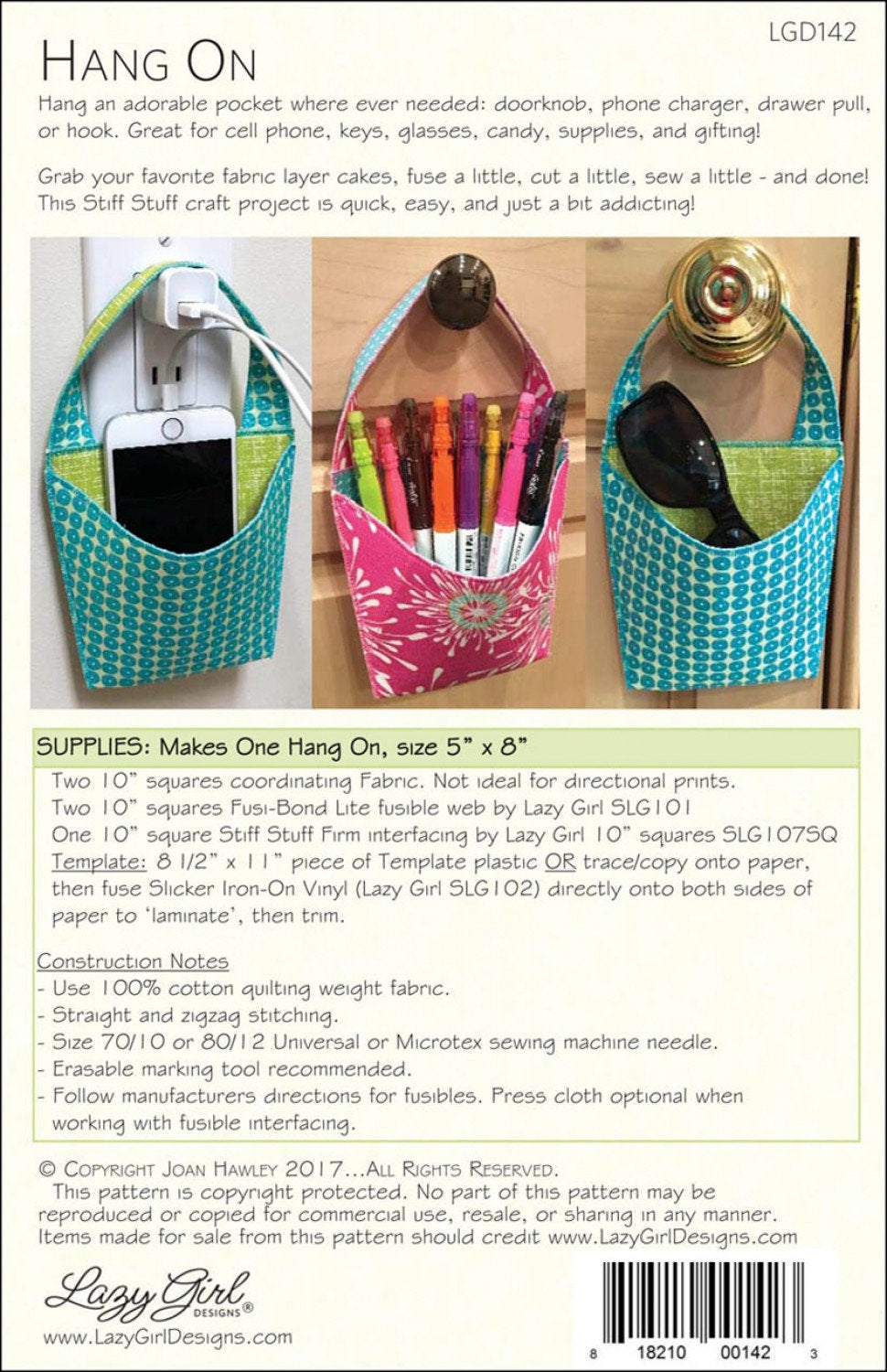 Hang On Printed Pattern Only From Lazy Girl Designs - Joan Hawley By Hawley, Joan LGD142