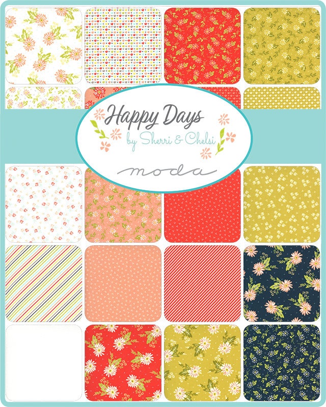 Happy Days Charm Pack 37600PP by Sherri and Chelsi for Moda Fabric bin 17-8
