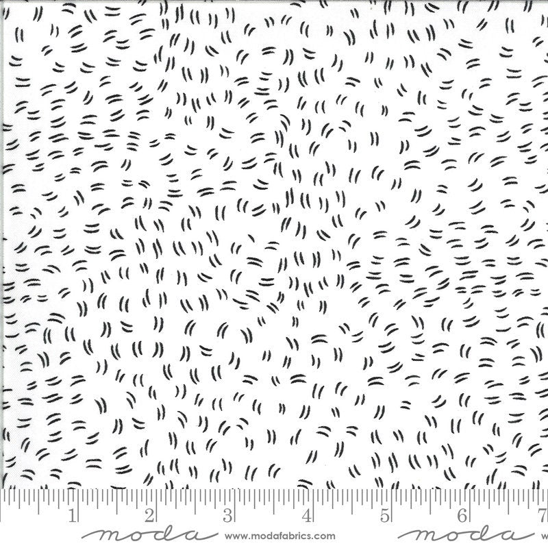 Dwell in Possibility Flutters Night Ivory Yardage 48318-19  by Gingiber for Moda Fabric