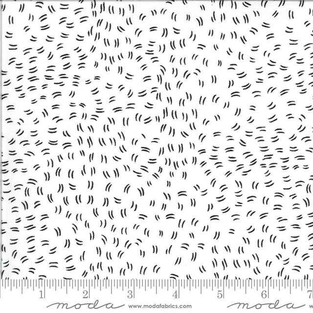 Dwell in Possibility Flutters Night Ivory Yardage 48318-19  by Gingiber for Moda Fabric