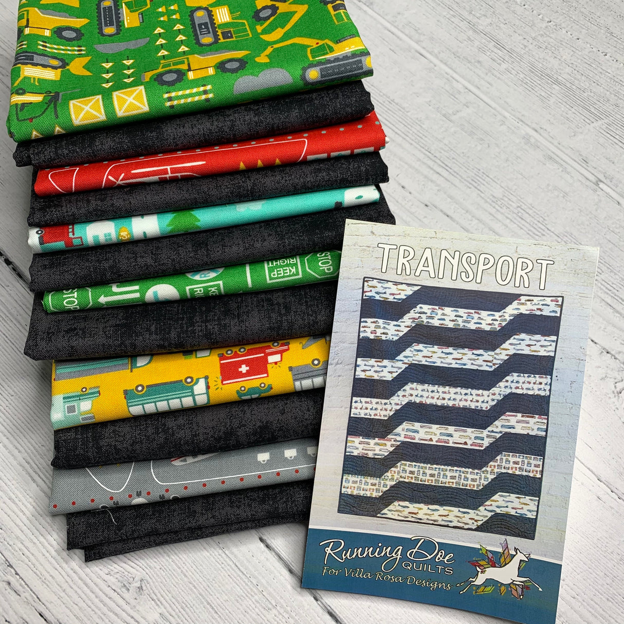 Transport Quilt Kit Brights 49" x 60"