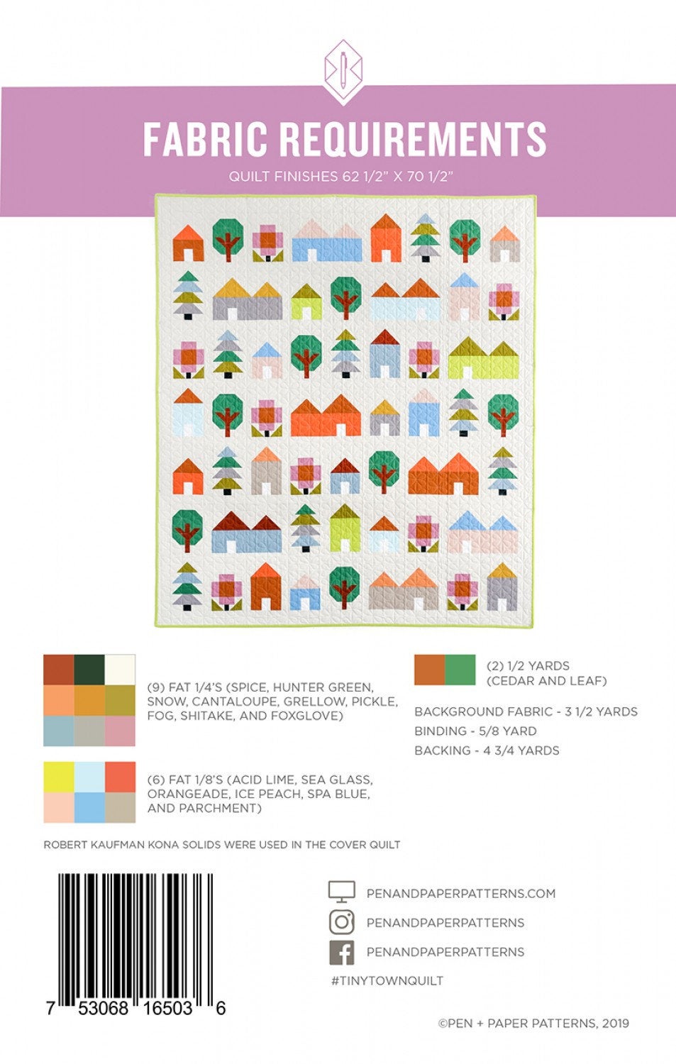 Tiny Town 107PAPP from Pen & Paper Patterns By Lindsey