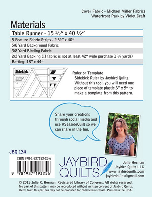 Seaside Printed Pattern by Jaybird Quilts By Julie Herman JBQ169