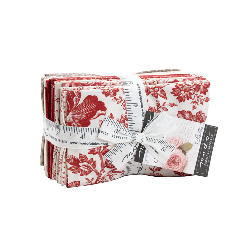 Cranberries Cream Fat Eighth Bundle 44260F8 by 3 Sisters for Moda Fabrics