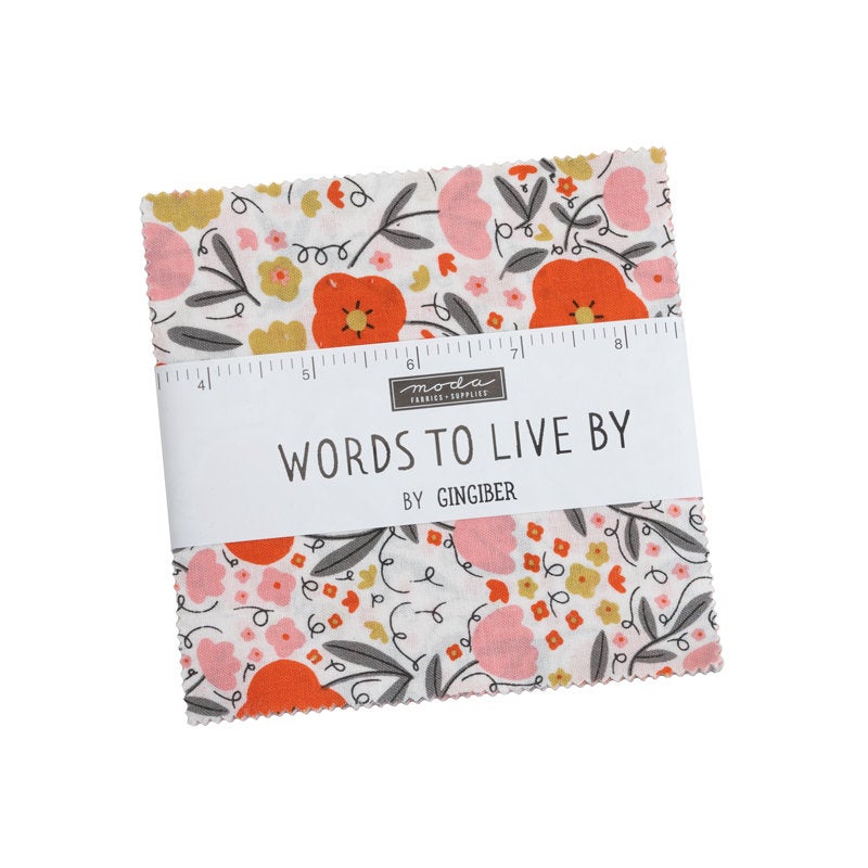 Words to Live By Charm Pack 5" 48300PP By Gingiber for Moda Fabrics
