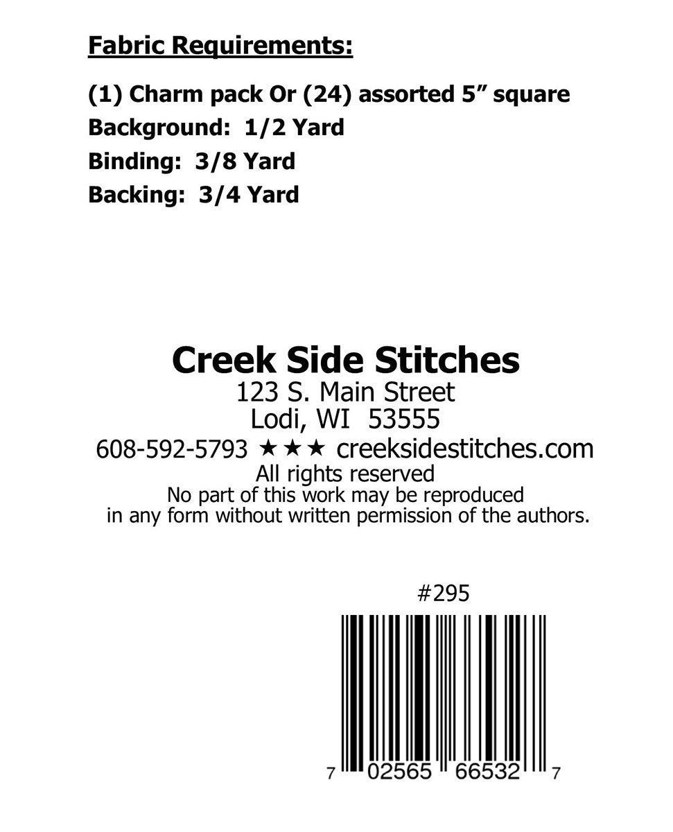 Crooked Road Ahead Pattern CSS295 by Creek Side Stitches