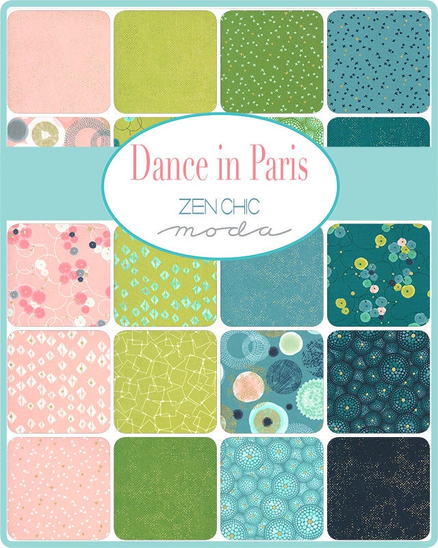 Dance in Paris Layer Cake 1740LCM by Zen Chic for Moda Fabrics