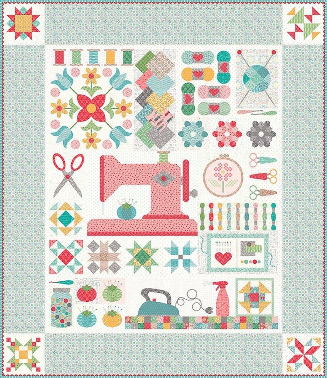 Stitch 10" Stacker 42 Prints by Lori Holt of Bee in my Bonnet 10-10920-42 **Instock**